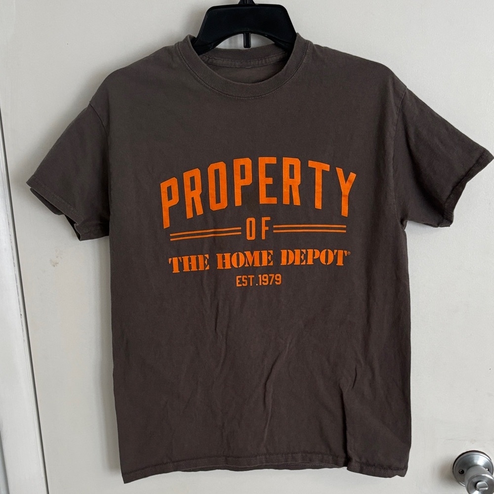 The Home Depot Brown Tee with Orange Logo